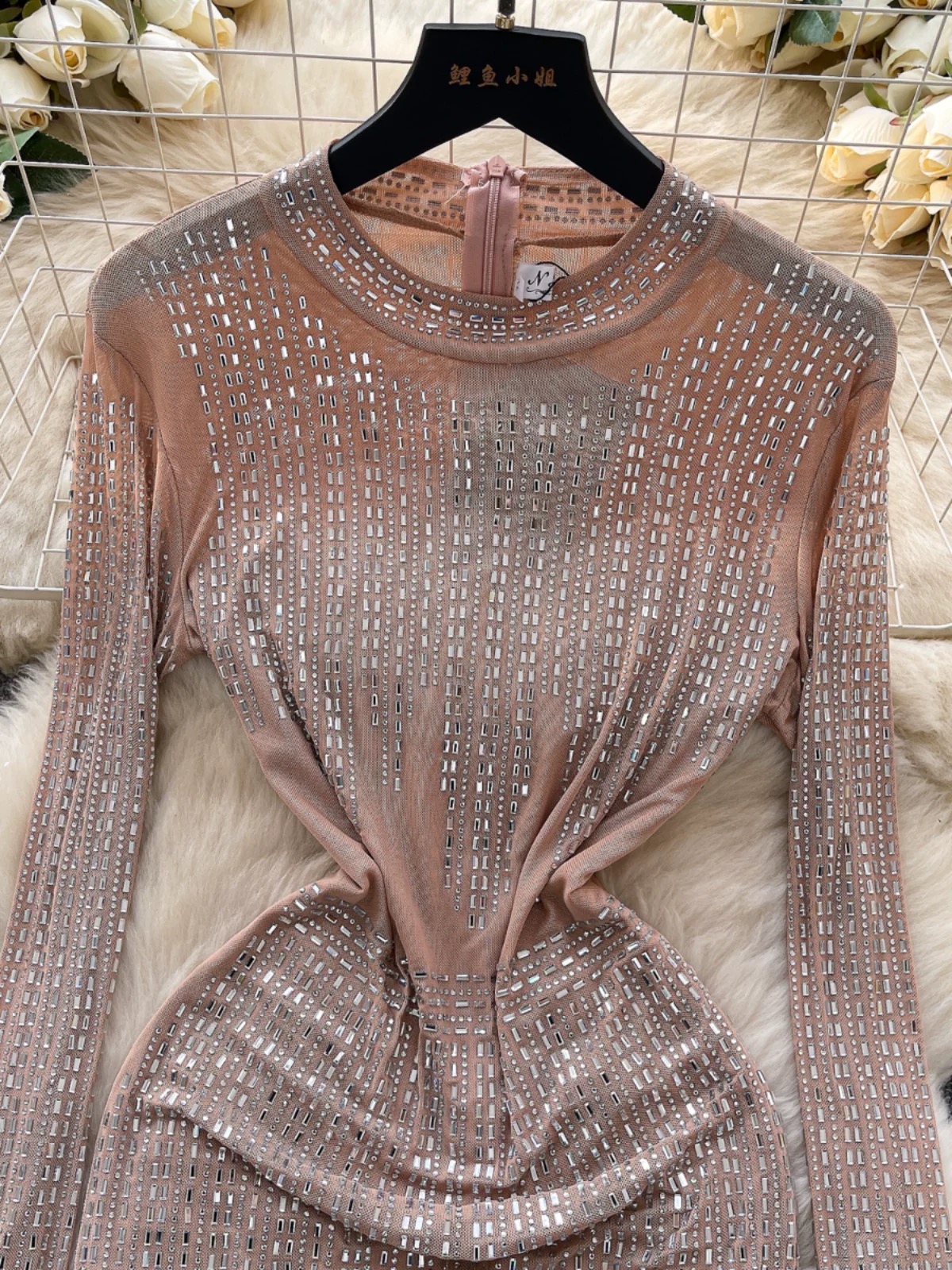 Back alley embellished dress FBC433 images